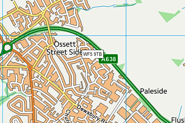 WF5 9TB map - OS VectorMap District (Ordnance Survey)