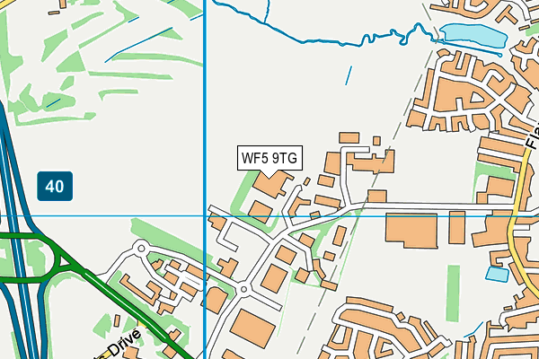 WF5 9TG map - OS VectorMap District (Ordnance Survey)
