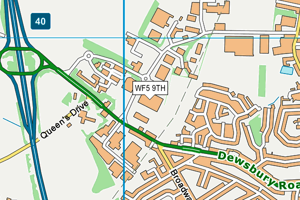 WF5 9TH map - OS VectorMap District (Ordnance Survey)