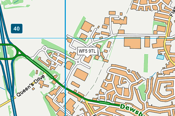 WF5 9TL map - OS VectorMap District (Ordnance Survey)
