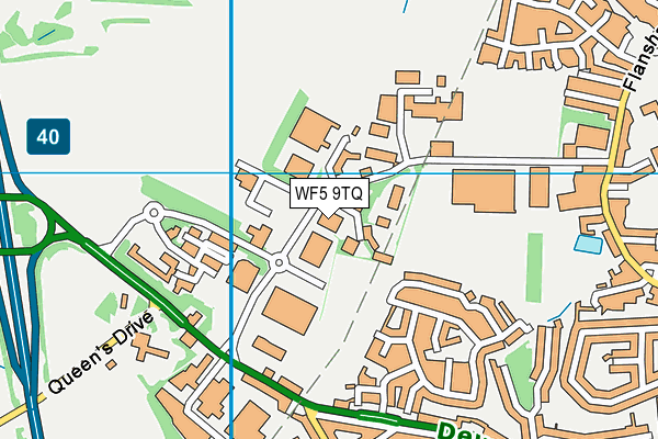 WF5 9TQ map - OS VectorMap District (Ordnance Survey)