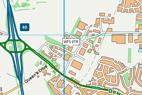 WF5 9TR map - OS VectorMap District (Ordnance Survey)