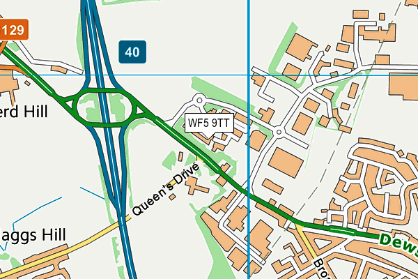 WF5 9TT map - OS VectorMap District (Ordnance Survey)