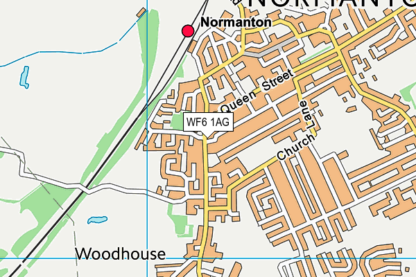 WF6 1AG map - OS VectorMap District (Ordnance Survey)