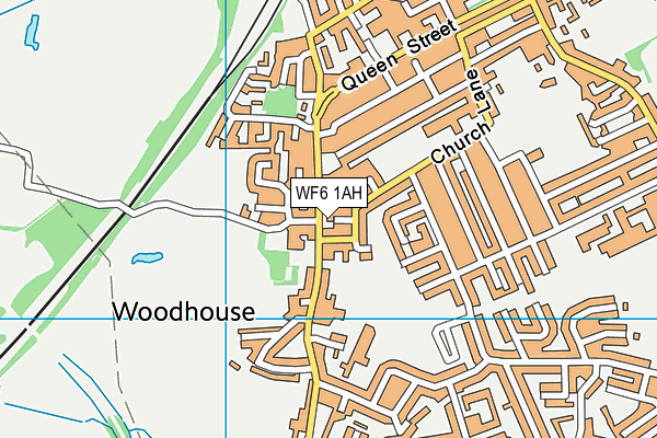 WF6 1AH map - OS VectorMap District (Ordnance Survey)