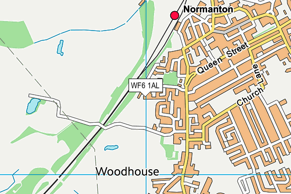WF6 1AL map - OS VectorMap District (Ordnance Survey)