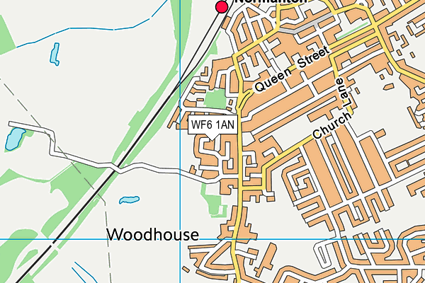 WF6 1AN map - OS VectorMap District (Ordnance Survey)