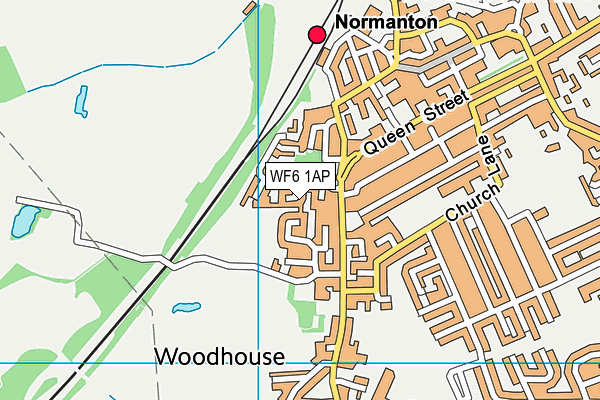 WF6 1AP map - OS VectorMap District (Ordnance Survey)