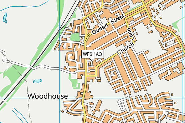 WF6 1AQ map - OS VectorMap District (Ordnance Survey)