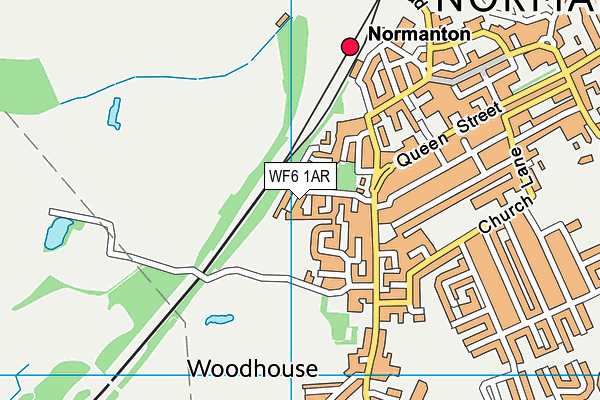 WF6 1AR map - OS VectorMap District (Ordnance Survey)