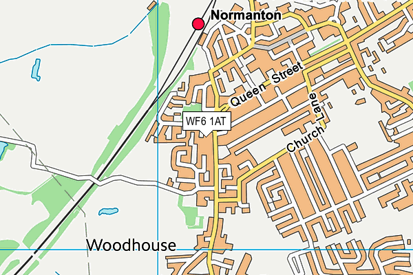 WF6 1AT map - OS VectorMap District (Ordnance Survey)