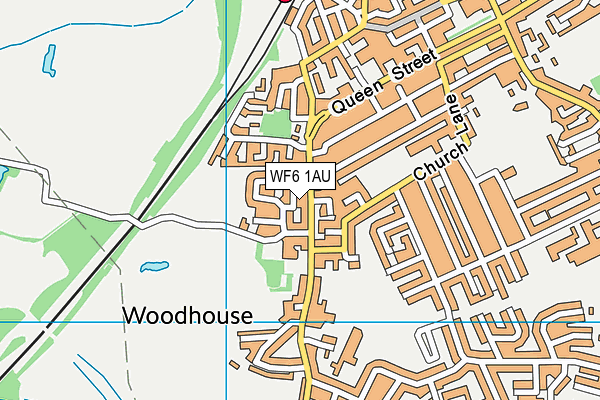 WF6 1AU map - OS VectorMap District (Ordnance Survey)
