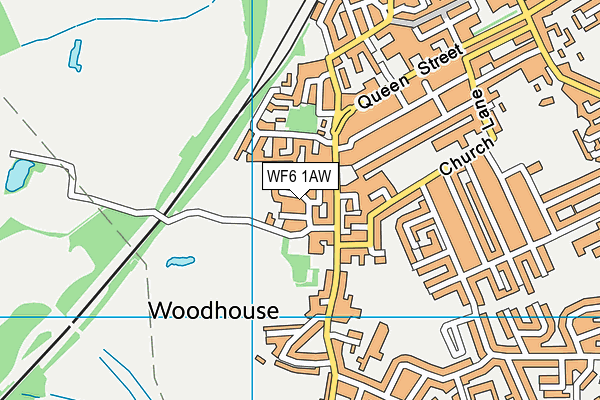 WF6 1AW map - OS VectorMap District (Ordnance Survey)