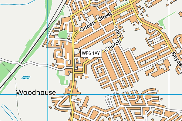 WF6 1AY map - OS VectorMap District (Ordnance Survey)
