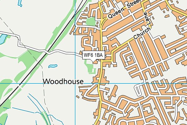 WF6 1BA map - OS VectorMap District (Ordnance Survey)
