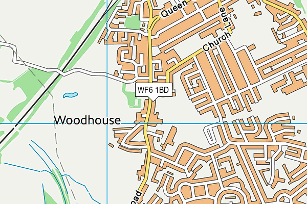 WF6 1BD map - OS VectorMap District (Ordnance Survey)