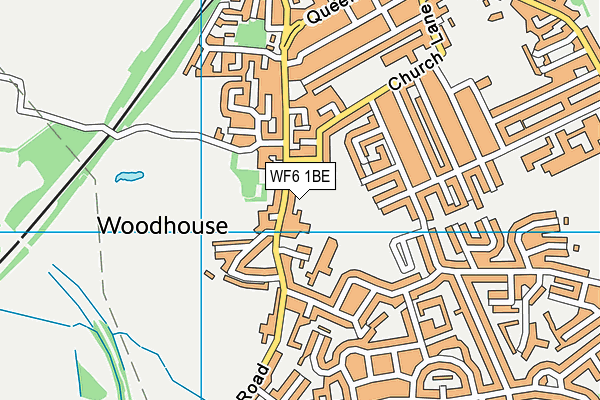 WF6 1BE map - OS VectorMap District (Ordnance Survey)