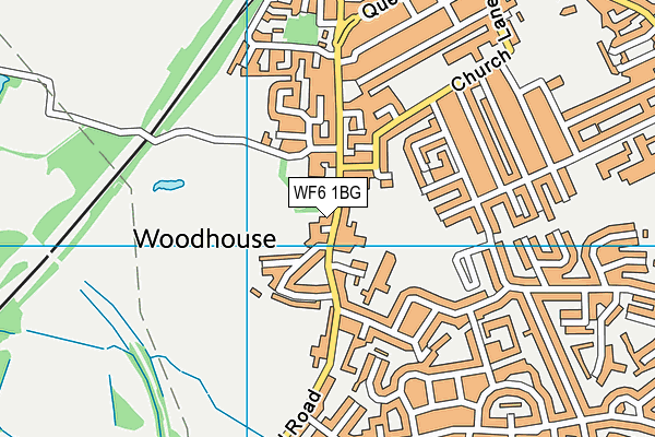 WF6 1BG map - OS VectorMap District (Ordnance Survey)