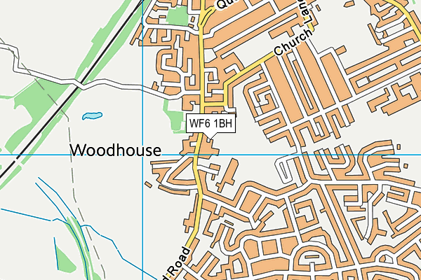 WF6 1BH map - OS VectorMap District (Ordnance Survey)