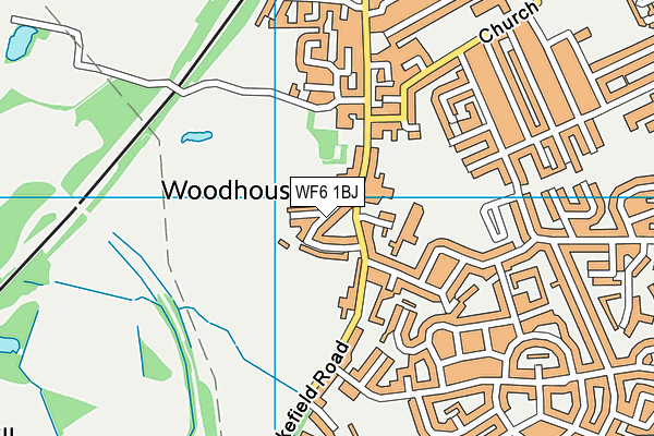WF6 1BJ map - OS VectorMap District (Ordnance Survey)