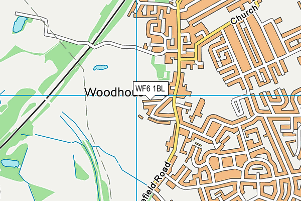 WF6 1BL map - OS VectorMap District (Ordnance Survey)