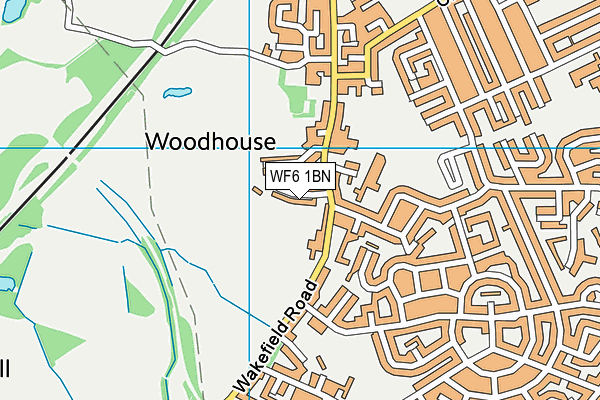 WF6 1BN map - OS VectorMap District (Ordnance Survey)