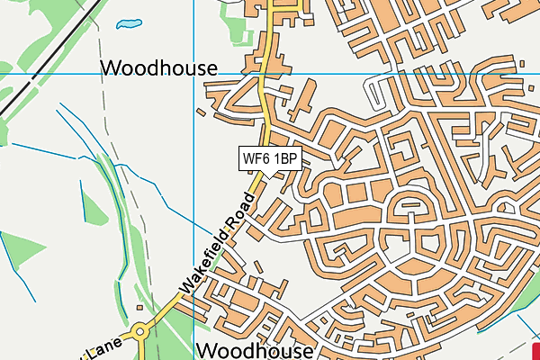 WF6 1BP map - OS VectorMap District (Ordnance Survey)
