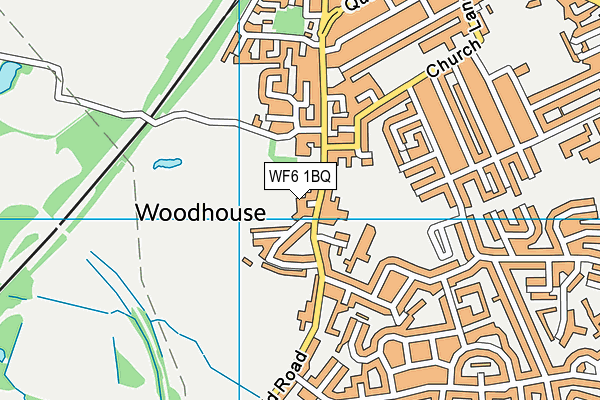 WF6 1BQ map - OS VectorMap District (Ordnance Survey)