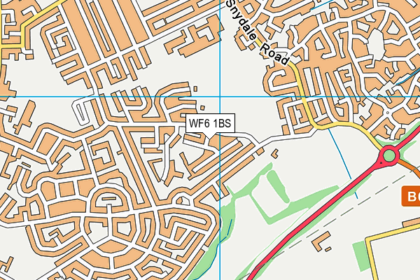 WF6 1BS map - OS VectorMap District (Ordnance Survey)