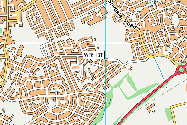 WF6 1BT map - OS VectorMap District (Ordnance Survey)