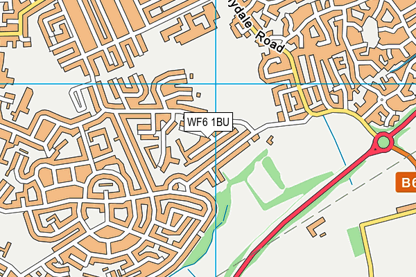 WF6 1BU map - OS VectorMap District (Ordnance Survey)