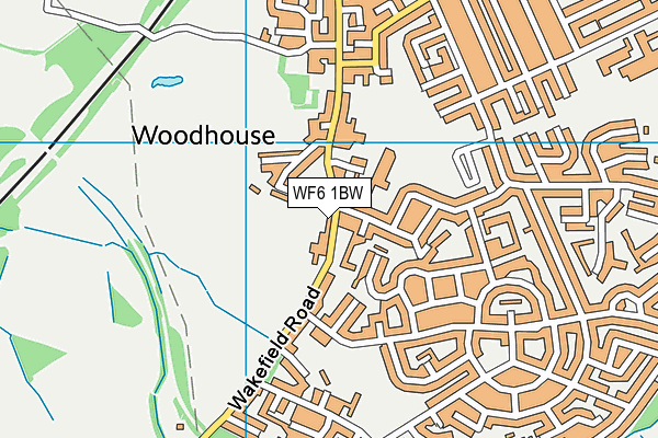 WF6 1BW map - OS VectorMap District (Ordnance Survey)