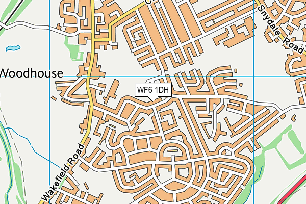WF6 1DH map - OS VectorMap District (Ordnance Survey)