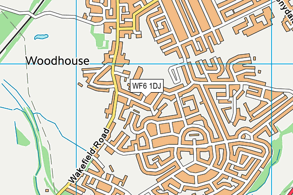WF6 1DJ map - OS VectorMap District (Ordnance Survey)
