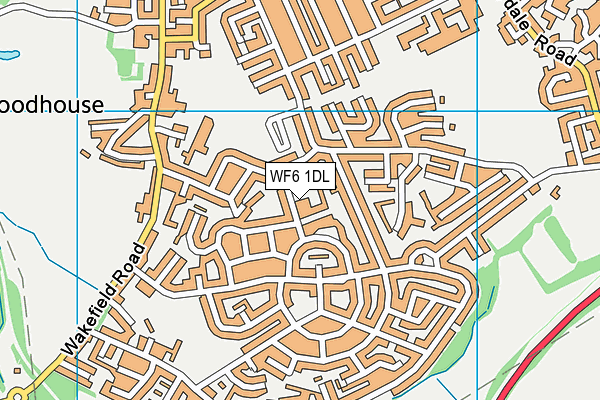 WF6 1DL map - OS VectorMap District (Ordnance Survey)