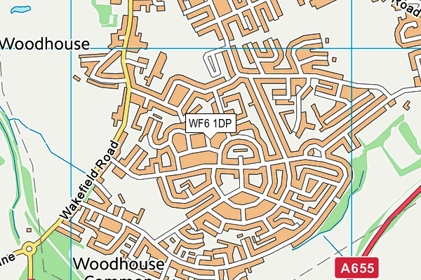 WF6 1DP map - OS VectorMap District (Ordnance Survey)