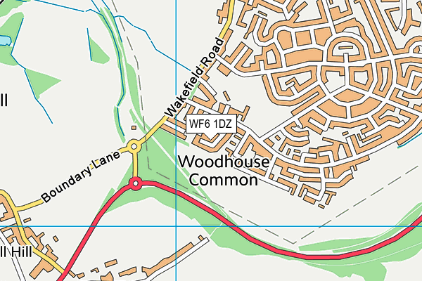 WF6 1DZ map - OS VectorMap District (Ordnance Survey)