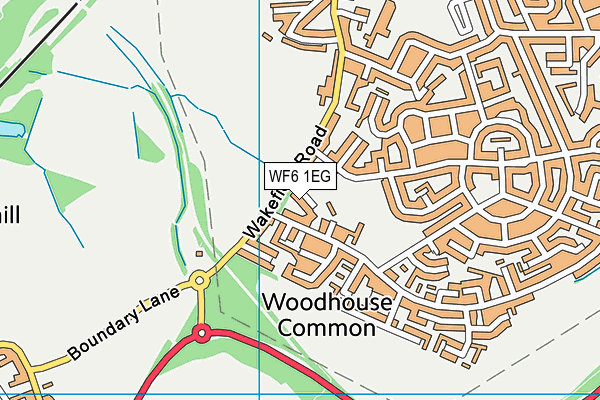 WF6 1EG map - OS VectorMap District (Ordnance Survey)