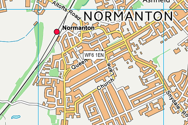 WF6 1EN map - OS VectorMap District (Ordnance Survey)