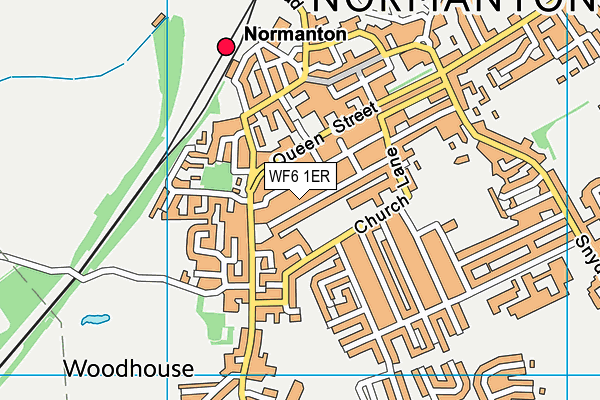 WF6 1ER map - OS VectorMap District (Ordnance Survey)