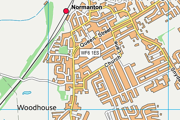 WF6 1ES map - OS VectorMap District (Ordnance Survey)