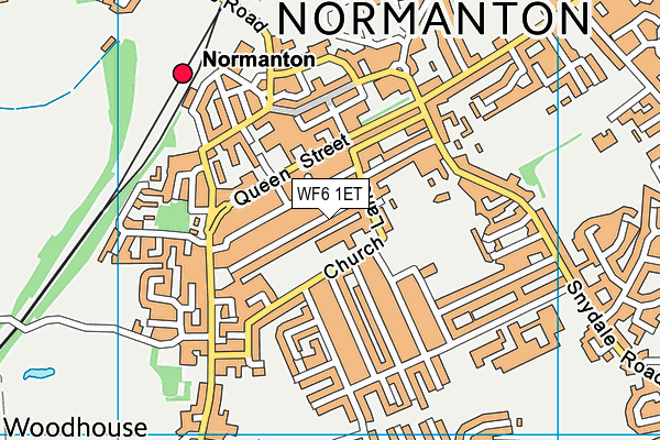 WF6 1ET map - OS VectorMap District (Ordnance Survey)
