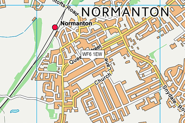 WF6 1EW map - OS VectorMap District (Ordnance Survey)