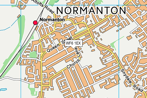 WF6 1EX map - OS VectorMap District (Ordnance Survey)