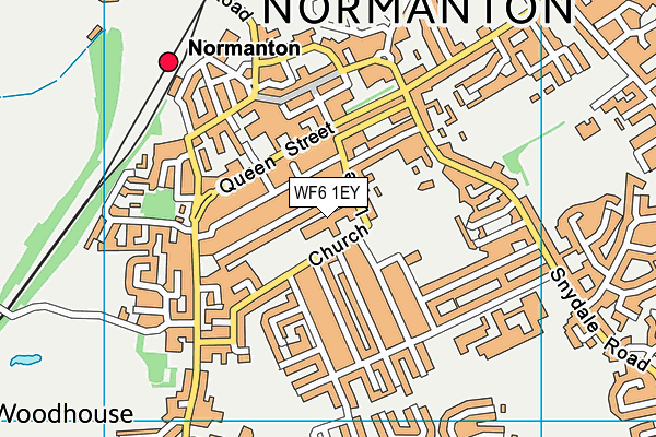 Normanton Junior Academy map (WF6 1EY) - OS VectorMap District (Ordnance Survey)