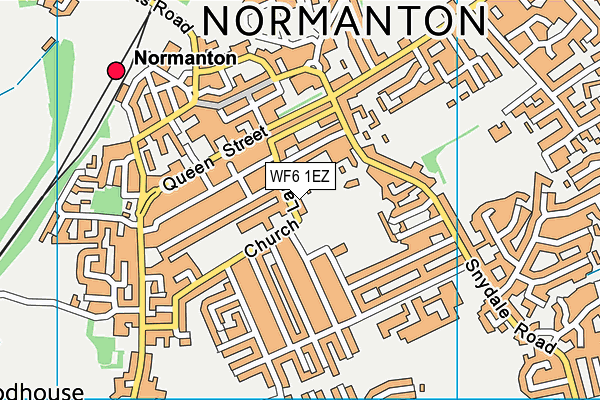 WF6 1EZ map - OS VectorMap District (Ordnance Survey)