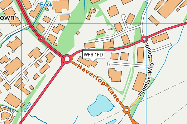 WF6 1FD map - OS VectorMap District (Ordnance Survey)