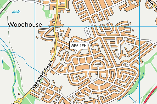 WF6 1FH map - OS VectorMap District (Ordnance Survey)