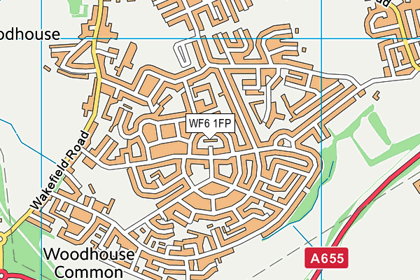 WF6 1FP map - OS VectorMap District (Ordnance Survey)