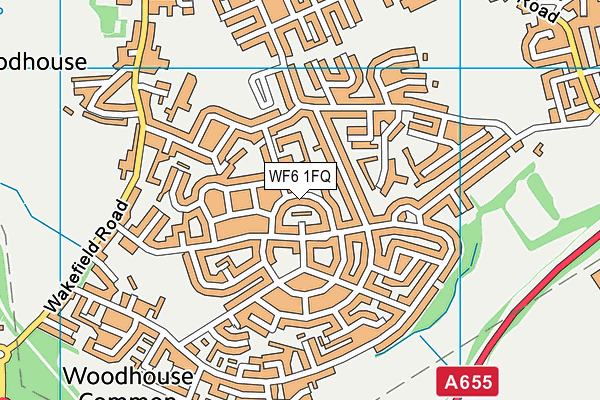 WF6 1FQ map - OS VectorMap District (Ordnance Survey)